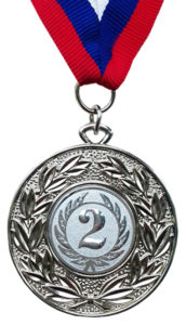 Спортивная медаль " 2 место"