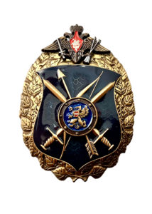 Нагрудный знак "7-я гвардейская ракетная Режицкая Краснознамённая дивизия"
